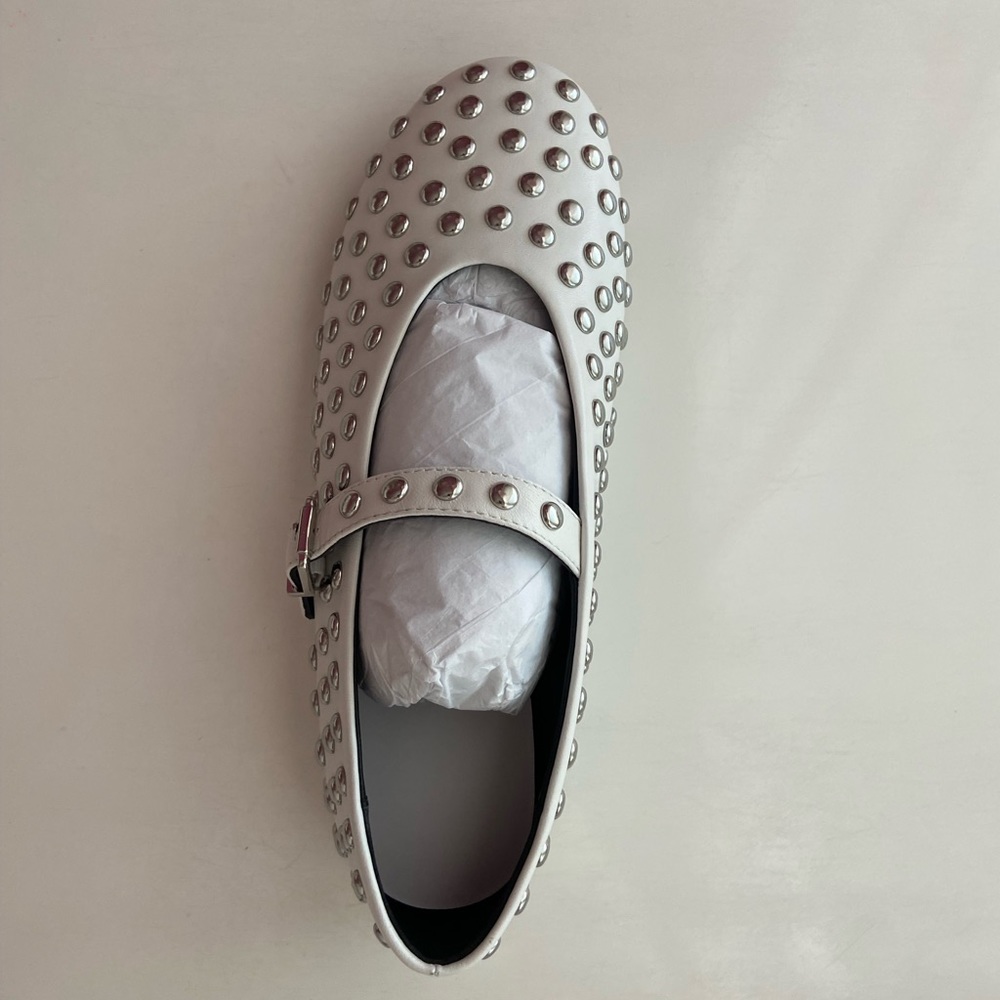 Jo Mercer Gigi Flats White Leather